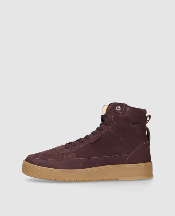 Bball Hi M AN Herren Sneaker Dunkelbraun aus Kalbsnubuk