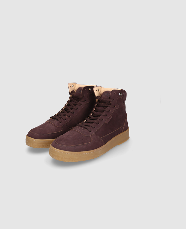 Bball Hi M AN Herren Sneaker Dunkelbraun aus Kalbsnubuk