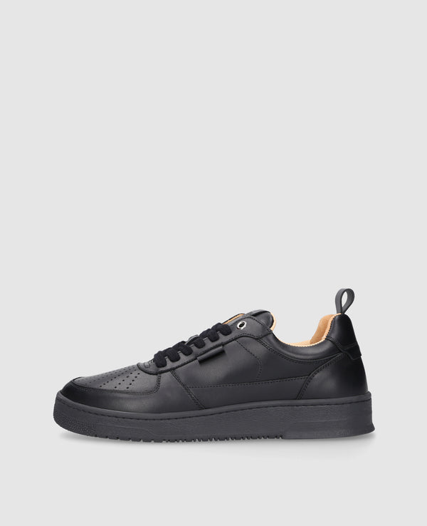 Basketball M AB Herren Sneaker Schwarz aus Kalbsleder