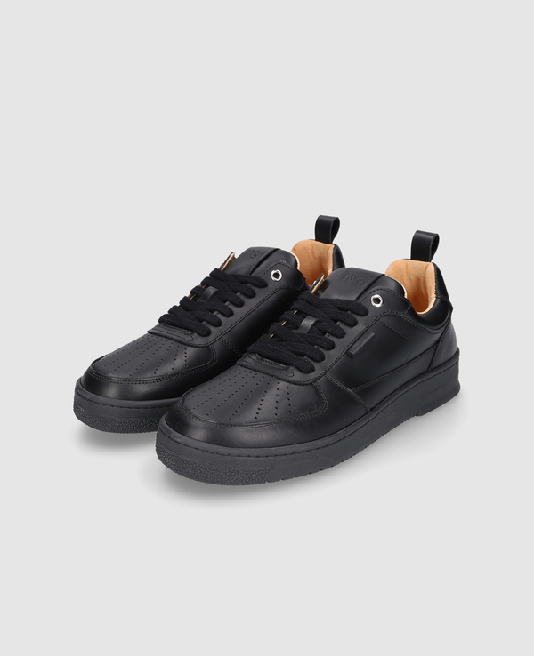 Basketball M AB Herren Sneaker Schwarz aus Kalbsleder