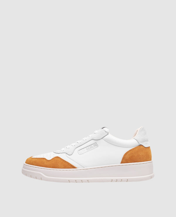 Vintage One M AD Herren Sneaker Weiß/Orange aus Kalbsleder