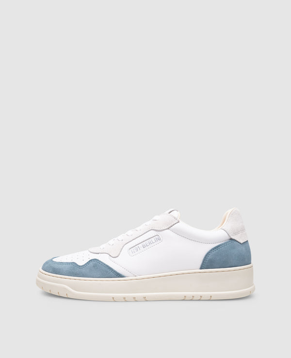 Vintage One M AD Herren Sneaker Weiß/Blau aus Kalbsleder