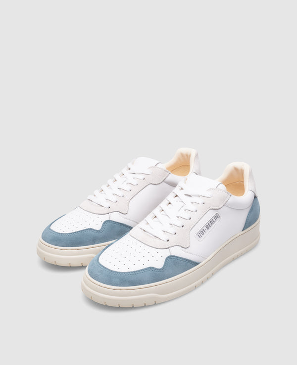 Vintage One M AD Herren Sneaker Weiß/Blau aus Kalbsleder