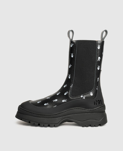 Motech W CB1 Damen Boot Schwarz aus Kalbsleder