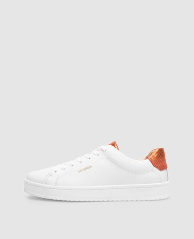 Original Draft W BX Damen Sneaker Weiß/Orange aus Kalbsleder