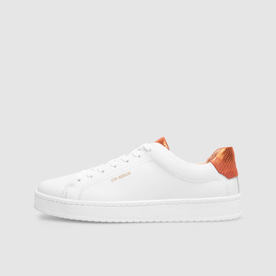 White leather sneakers for women